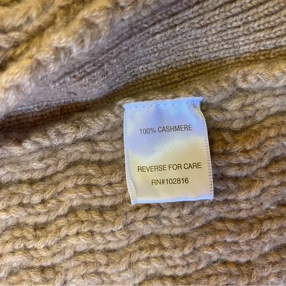 Garnet Hill Taupe Cardigan Sweater